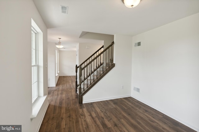 interior space featuring dark hardwood / wood-style flooring