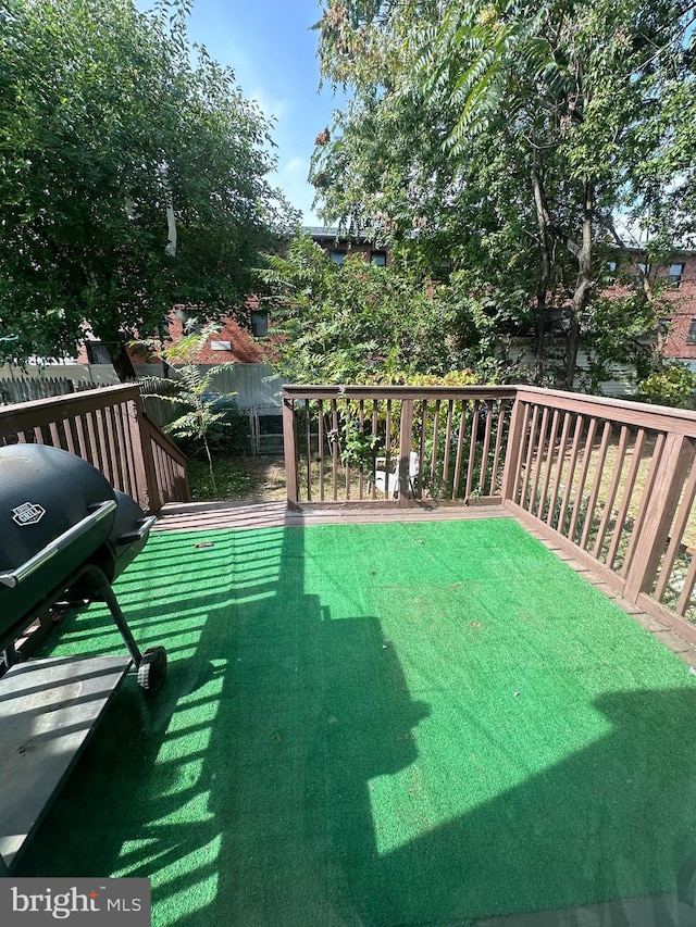 view of patio with a deck