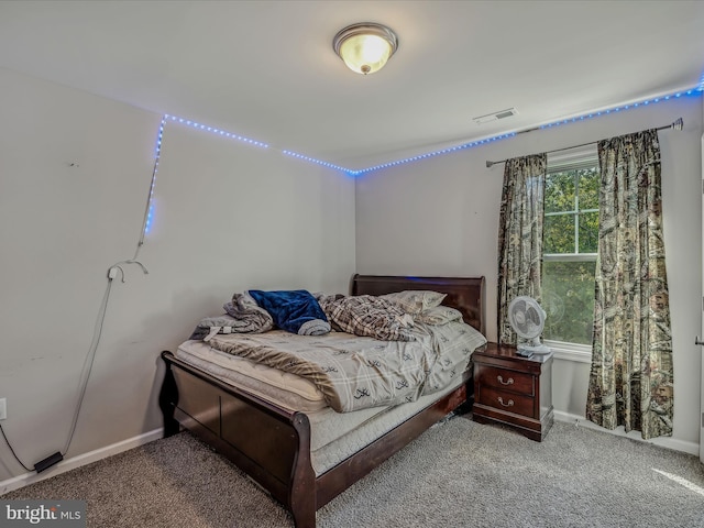 view of carpeted bedroom