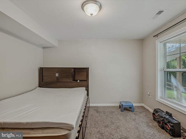 view of carpeted bedroom