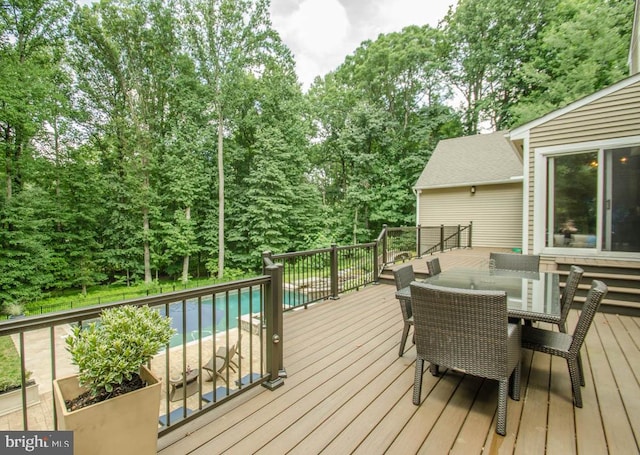 view of wooden deck