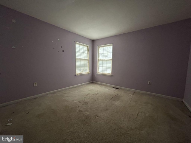 view of carpeted empty room