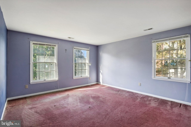 view of carpeted spare room