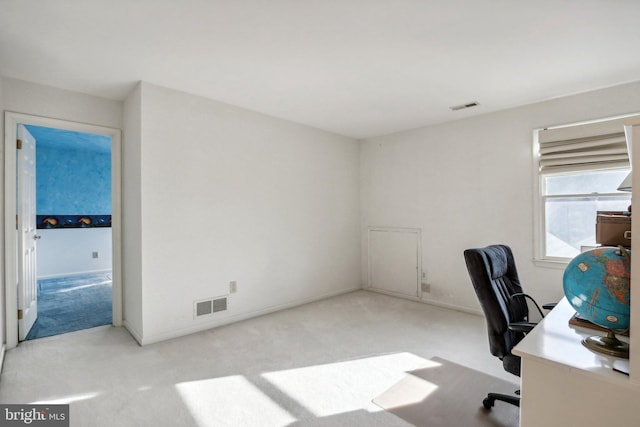 unfurnished office with light carpet