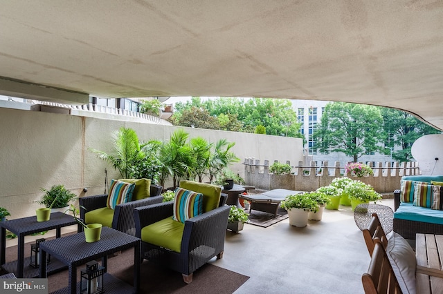 view of patio / terrace featuring outdoor lounge area