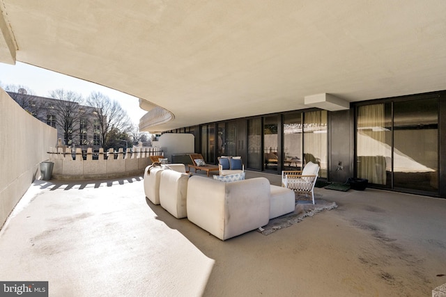 view of patio / terrace featuring an outdoor living space