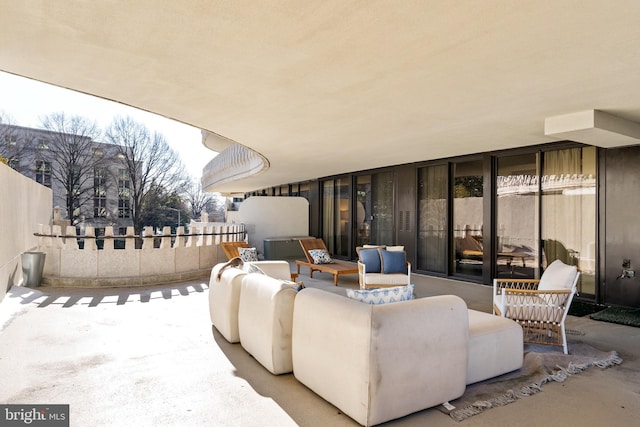 view of patio featuring outdoor lounge area