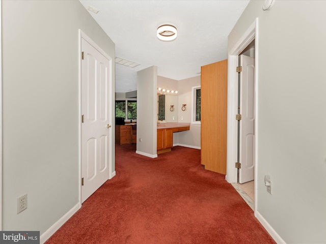 corridor with carpet