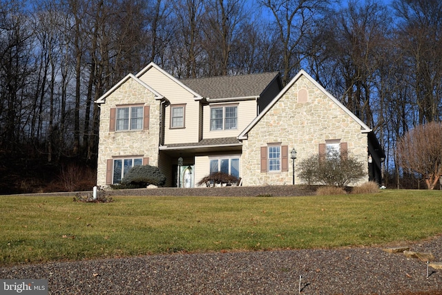 view of property with a front yard