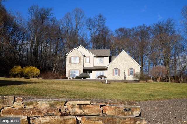 view of property with a front yard