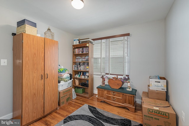 interior space featuring light wood-type flooring