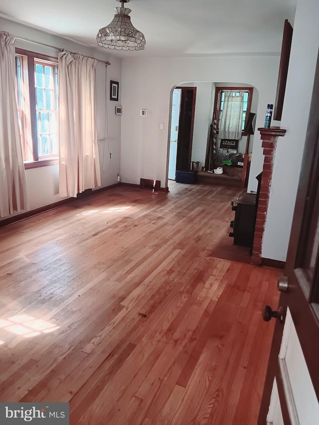 foyer entrance featuring light hardwood / wood-style floors