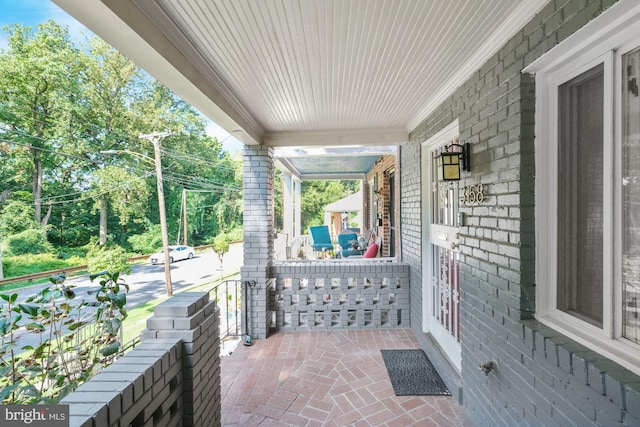 view of patio / terrace with a porch