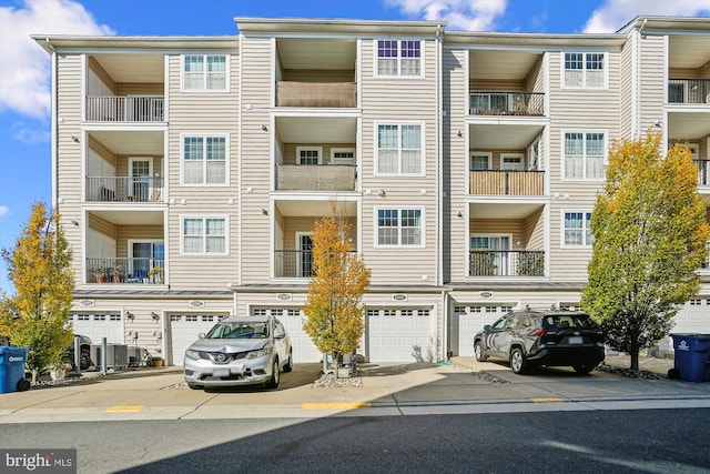 view of building exterior with a garage