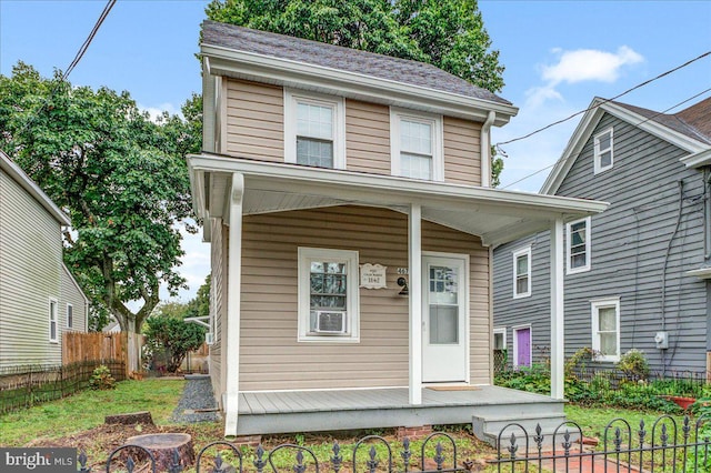 front facade with covered porch