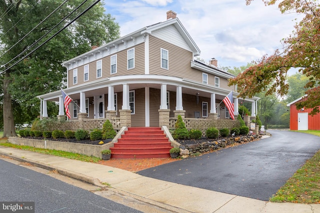 view of front of home with a porch