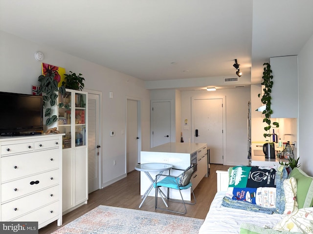 living room featuring light hardwood / wood-style floors