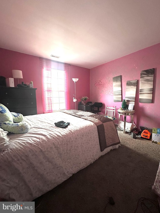 view of carpeted bedroom