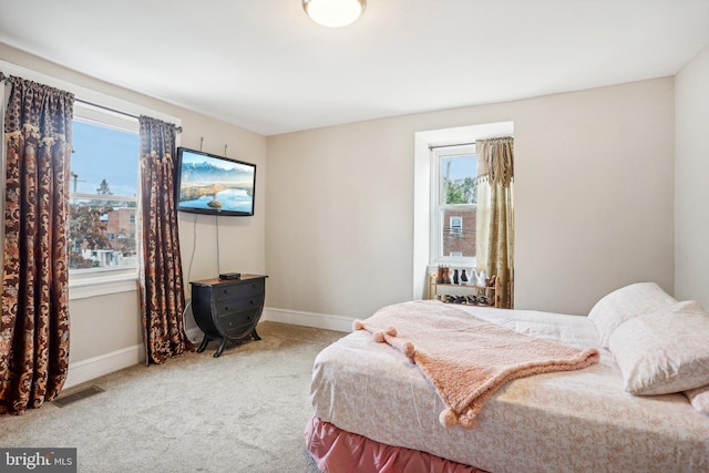 view of carpeted bedroom