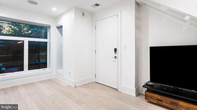 foyer featuring light hardwood / wood-style flooring