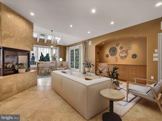 52 Violets Path, Elizabethtown, PA 17022 - living area with recessed lighting and vaulted ceiling