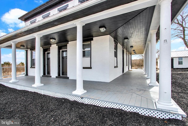 view of patio / terrace with a porch