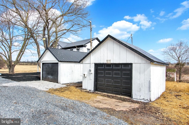 garage with wooden walls