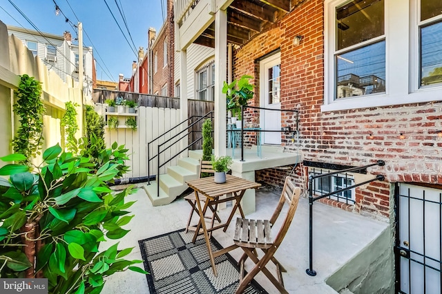 balcony with a patio