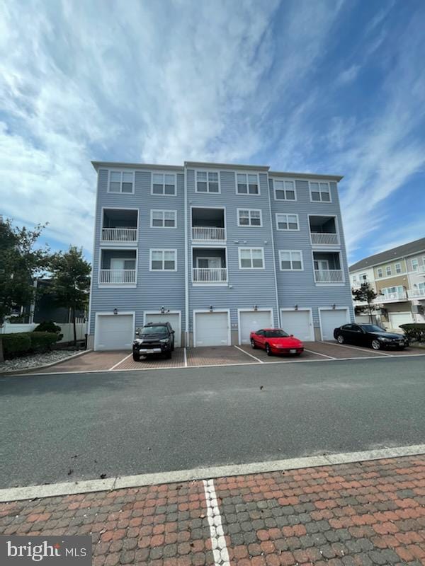 view of property with a garage