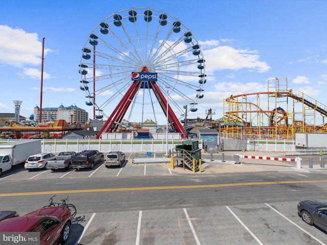 view of parking / parking lot