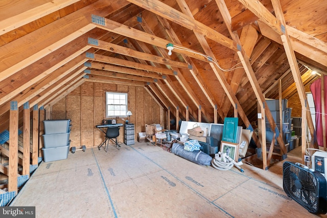 view of attic