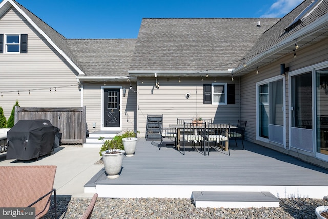 deck featuring area for grilling