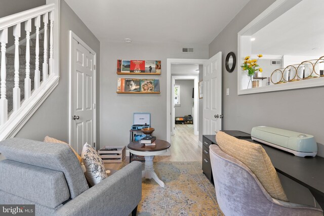 interior space with light wood-type flooring