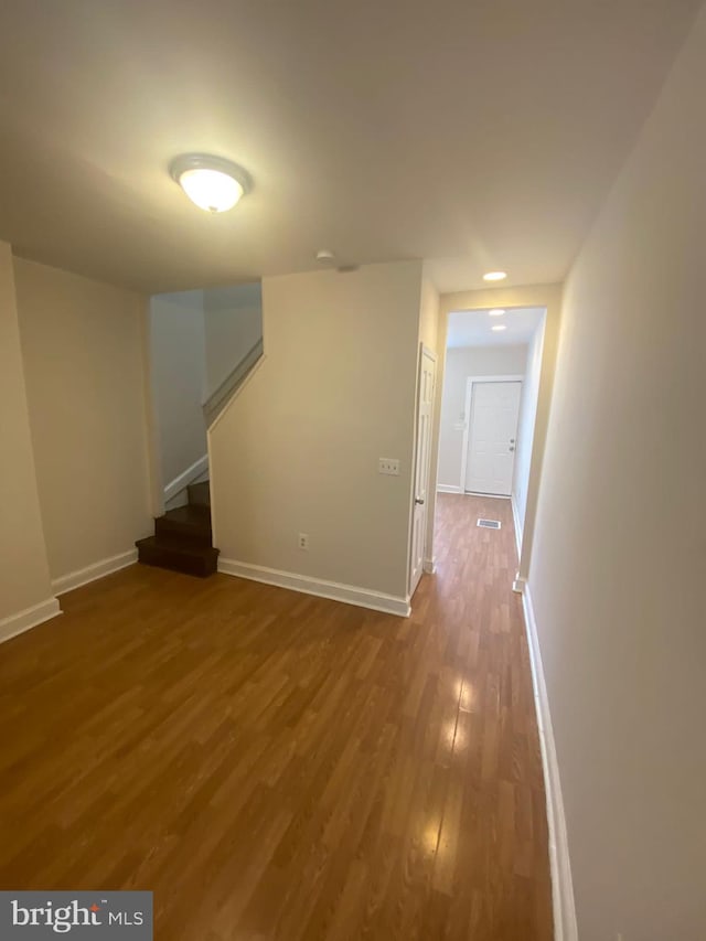 interior space with wood-type flooring