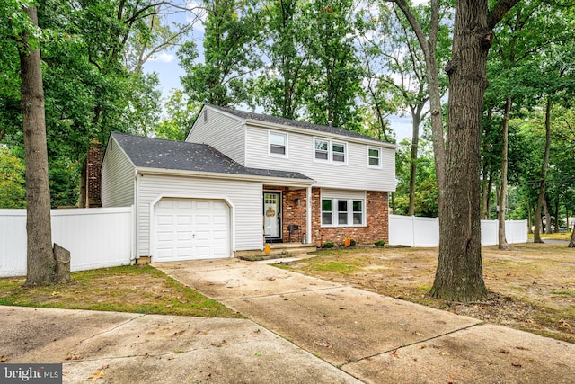 view of property featuring a garage