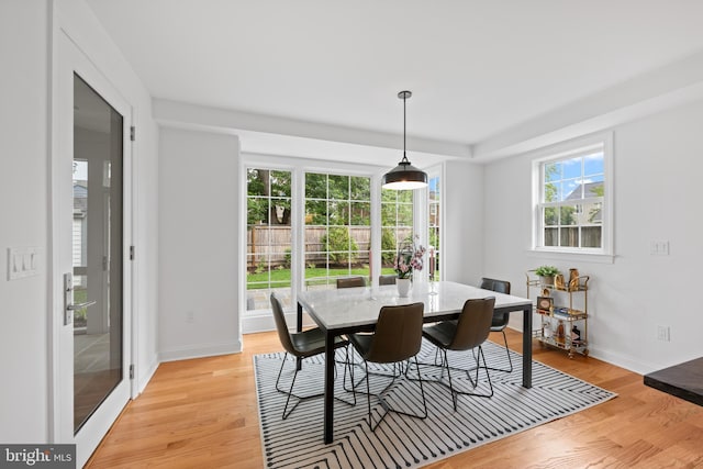 1307 Cleveland St, Alexandria, VA 22302 - dining space with light wood-type flooring and baseboards