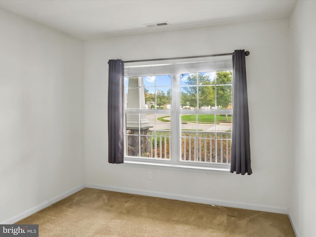 view of carpeted empty room