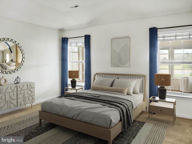 bedroom featuring carpet flooring