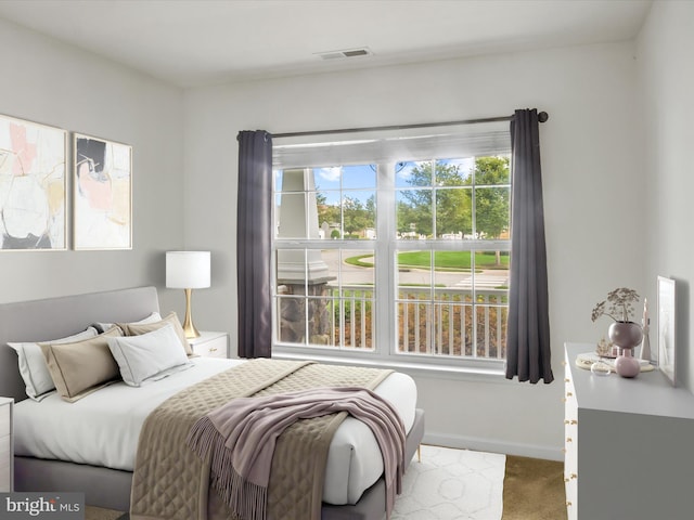 view of carpeted bedroom