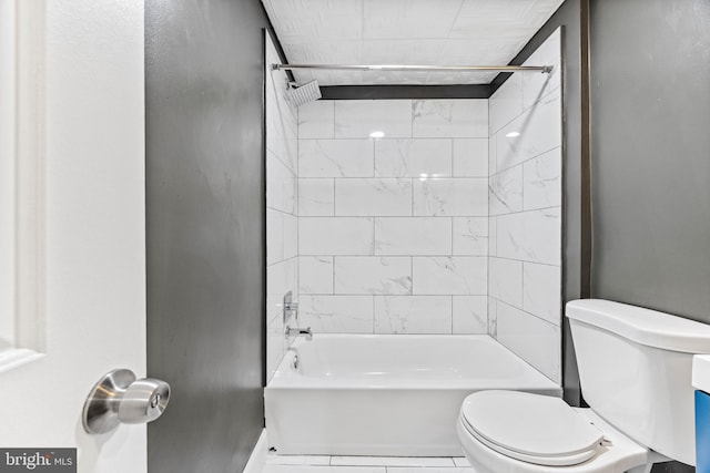 4201 Morrison Ct, Baltimore City, MD 21226 - bathroom featuring tile patterned floors, toilet, and shower / tub combination