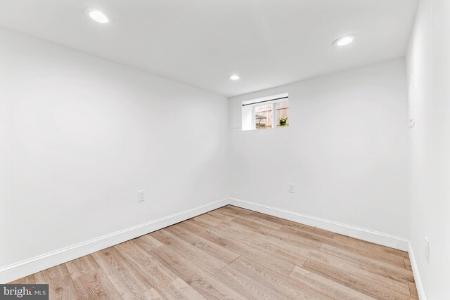 empty room featuring light hardwood / wood-style floors