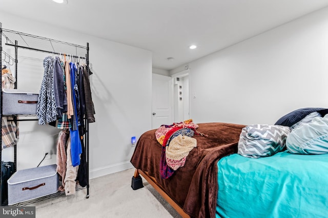 view of carpeted bedroom