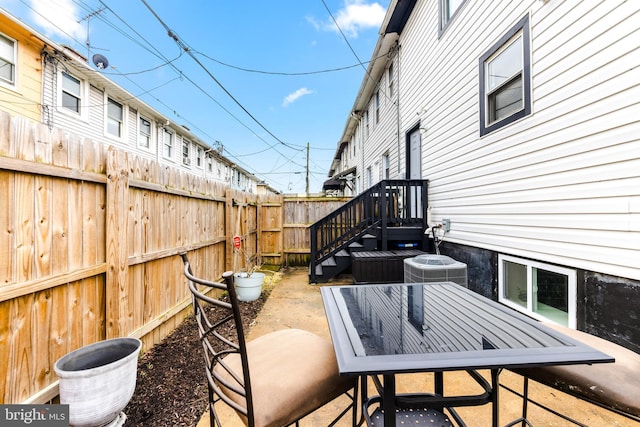 4201 Morrison Ct, Baltimore City, MD 21226 - view of patio / terrace with outdoor dining space and fence