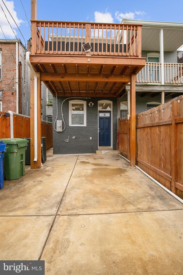 view of patio / terrace with a wooden deck