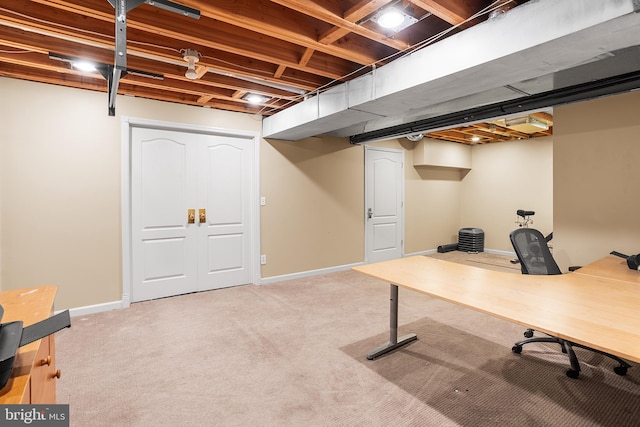 office featuring carpet floors