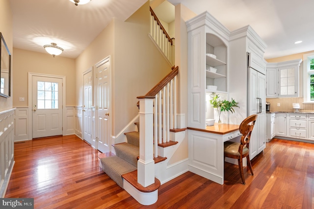 entryway featuring wood-type flooring