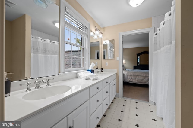 bathroom with vanity