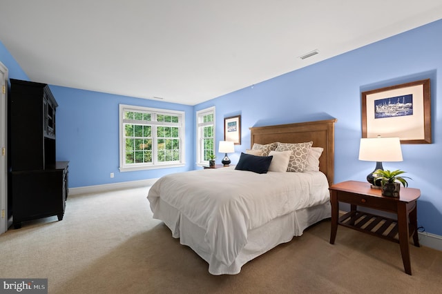 view of carpeted bedroom