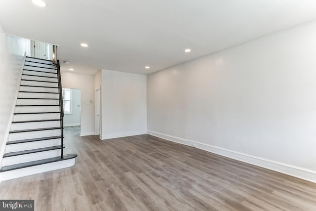 interior space featuring light wood-type flooring