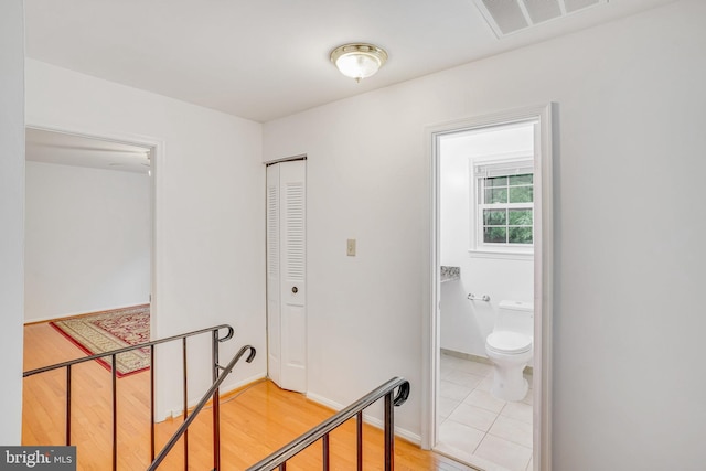 hall featuring hardwood / wood-style floors